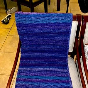 Big purple and blue throw